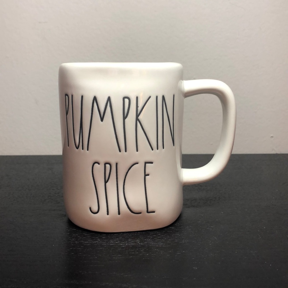 Rae Dunn Pumpkin Spice Heart Mug Orange Inside